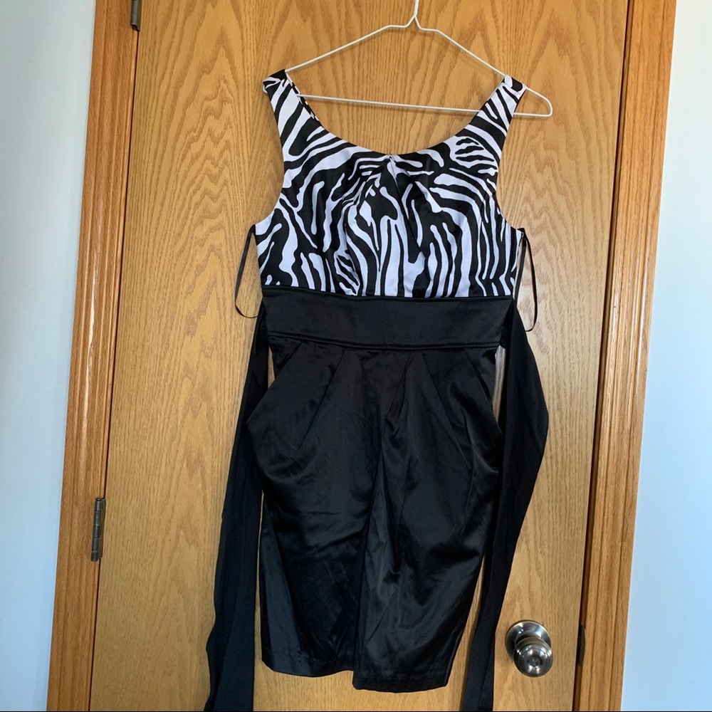 Y2K Zebra Print Dress